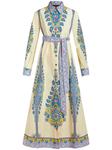 Платье-рубашка с принтом пейсли ETRO, белый - фото