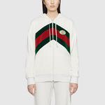 Куртка женская Gucci, белый / зеленый / красный - фото 2
