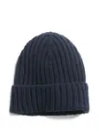 Шапка бини в рубчик Barrie, синий - фото