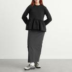 Топ с длинными рукавами от Одри Cecilie Bahnsen, черный - фото 4