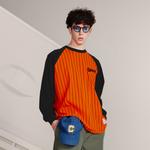 Футболка Japan Version Unisex Champion, белая с оранжевым пэчворком - фото 8