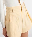 Шорты из хлопкового канваса с высокой посадкой Chloé, Light Wheat - фото 4