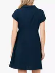Платье Ripe Colette Tie Up Linen Blend Maternity, темно-синий - фото 3