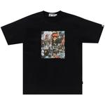 Футболка BAPE Flyer Pattern Print Tee, Black - фото