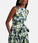 Платье миди из хлопка с цветочным бантом Erdem, белый - фото 4