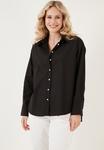 Блузка на пуговицах LOOSE FIT LELA, черный - фото 2