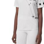 Футболка женская Burberry с узором, белый / черный - фото 4