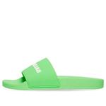 Тапочки pool slides 'fluo green' Balenciaga, зеленый - фото