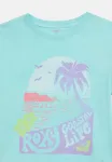 Футболка оверсайз с принтом "ева" Roxy, Aqua Splash - фото 4