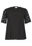 Блуза SHORT SLEEVE  Kaffe Curve, цвет Mottled Black - фото 2
