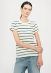 Футболка rag & bone THE SLUB STRIPE TEE, White - фото 5