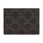 CELINE Триумф Женский Кожаный Бумажник Картхолдер Коричневый - фото 3