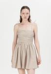 Платье Abercrombie & Fitch CHASE EMERSON TIE STRAP SHORT DRESS, White - фото