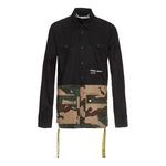 Куртка mens camouflage splicing jacket Off-White, черный - фото