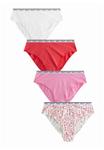 Брифы Next RICH LOGO KNICKERS 4 PACK, Valentines/Pink - фото 3