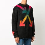 Толстовка Off-White Rainbow Gradient Arrow Knit Black - фото 5