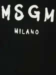 Хлопковая толстовка с логотипом MSGM Kids, черный - фото 3