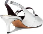 Туфли Franco Sarto Khloe Pointed Toe Slingback Kitten Heel, цвет Silver Metallic - фото 5