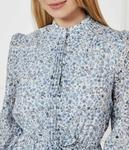 Платье женское Guess Jeans Аделаида с цветочным принтом, сине-белый - фото 4