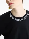 Футболка с вышитым логотипом PATOU, черный - фото 5
