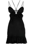 Nensi Dojaka платье мини с вырезами, черный - фото