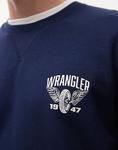 Свитшот Wrangler с логотипом на груди в темно-синем цвете - фото 5