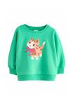 Толстовка Next CREW NECK, Green Cat/Green - фото