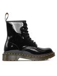 Ботинки глянцевые Dr. Martens 1460 W на шнуровке, черный - фото