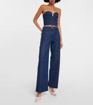 Джинсовый топ-бюстье Magda Butrym, синий - фото 2