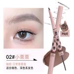 FLORTTE Двусторонний карандаш для бровей с лезвием brown black - фото 4