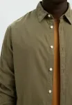 Рубашка slimowenbrushed noos Selected, Khaki - фото 4