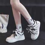 Кроссовки WARRIOR Skateboarding Shoes Women's High-top Beige/Black, бежевый/черный - фото 10