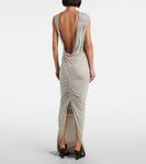 Платье Eva из джерси с драпировкой Rick Owens, Pearl - фото 3