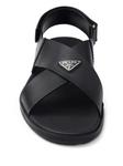 Сандалии с перекрещивающимися ремешками Prada, черный - фото 5