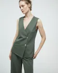Льняной жилет Sfera, цвет Kaki - фото