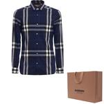 Футболка мужская синяя белая Burberry - фото 5