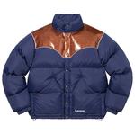 Куртка Supreme Glitter Yoke Down Puffer Jacket 'Navy', синий - фото