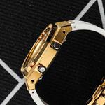 CASIO Ретрофит серия кварцевый механизм ремешок из резины часы унисекс циферблат gold - фото 6