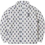 Пуховик унисекс синий белый MLB - фото