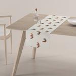 TISCHLÄUFER Flowers, 40x1x130 см, белый - фото 2