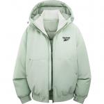 Пуховик Unisex с капюшоном утепленный Reebok, айвори белый - фото 7