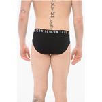 Хлопковые трусы ICON с логотипом на поясе Dsquared2, черный - фото 2