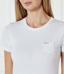 Футболка Guess Jeans однотонная с карманом, белый - фото 4