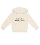 Худи с логотипом из хлопка Gucci, белый - фото