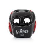 Шлем Fairtex Diagonal Vision Sparring Headguard - Full Head Coverage, черный/красный - фото 4