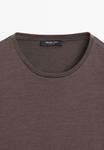 Футболка Massimo Dutti SHORT SLEEVE, Dark Brown - фото 9