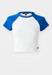 Футболка Vans CLARE RAGLAN, True Blue Marshmallow/Blue - фото 7
