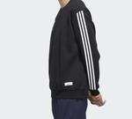 Толстовка adidas neo Side Stripe Sports Pullover Black, черный - фото 3