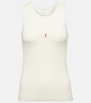 Трикотажная майка из шерсти SAINT LAURENT, бежевый - фото