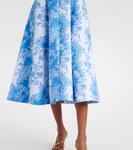 Макси-платье Мара Emilia Wickstead, Damask Floral Blue - фото 6